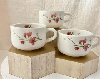 Vintage Syracuse China Coffee Cup Set: Berkeley Stock Pattern, Restaurant Ware
