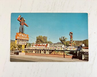 Vintage 1966 Chrome Postcard: The Chief Restaurant, Durango CO