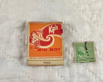 Kip's Big Boy 1969 Matchbook measuring 4"x1-1/2" with 7 matches inside.