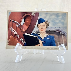 Jane Wyman American Airlines Postcard: 1951 MGM Movie Promo, Ivan Dmitri Photo