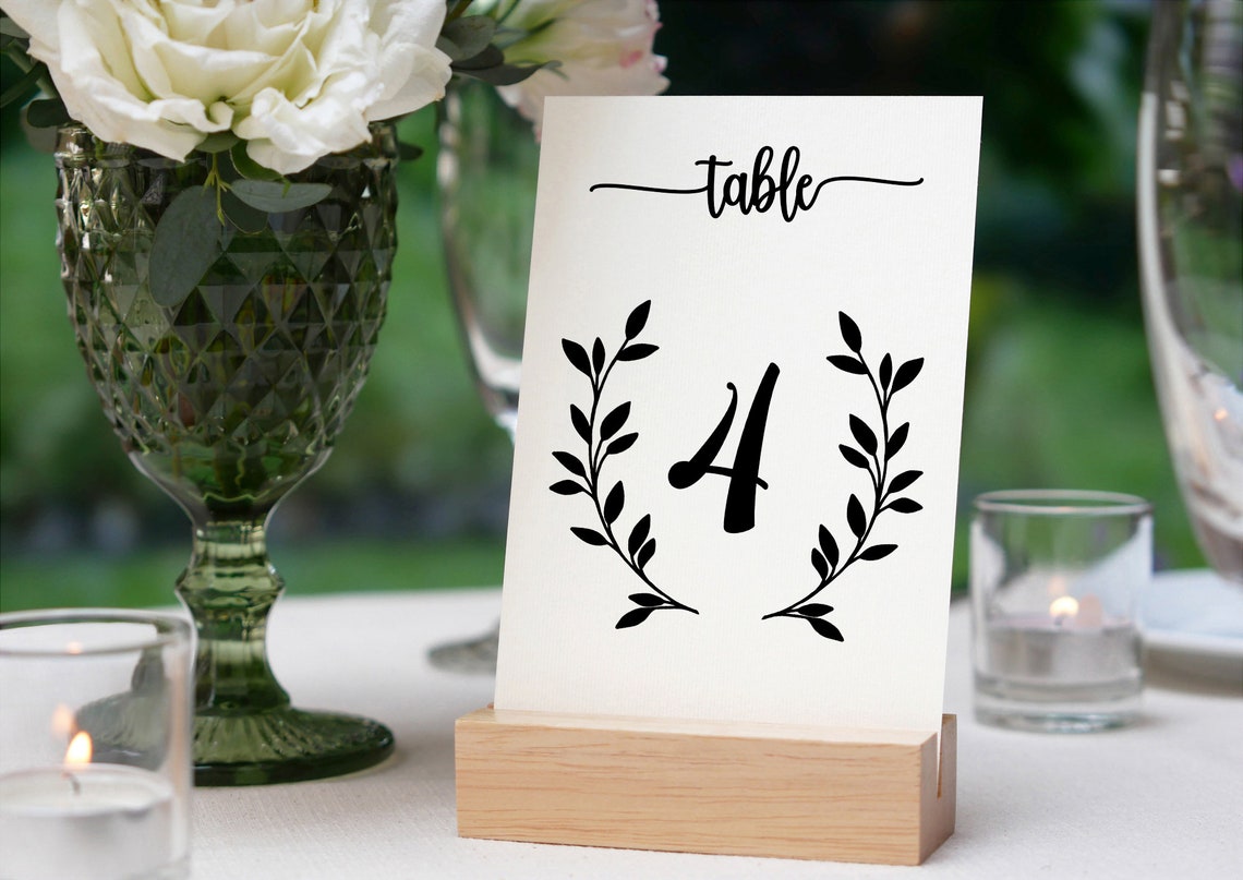 Rustic Table Numbers SVG Bundle Wedding Reception Diy Table Etsy
