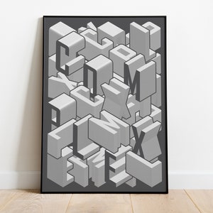 Complex - Typographic Graphic Design Poster Prints