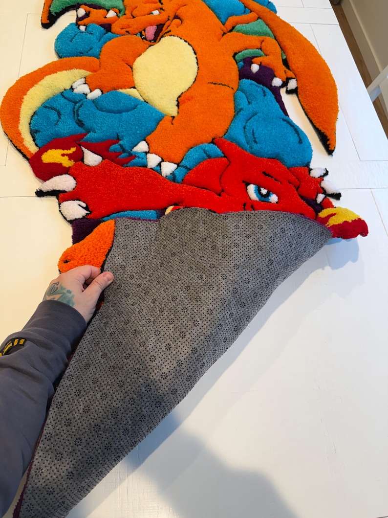 58” Charizard Evolution Wall Tapestry Rug - Etsy