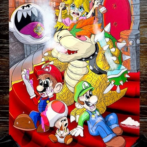 Mario [after]Party 11x14; Signed