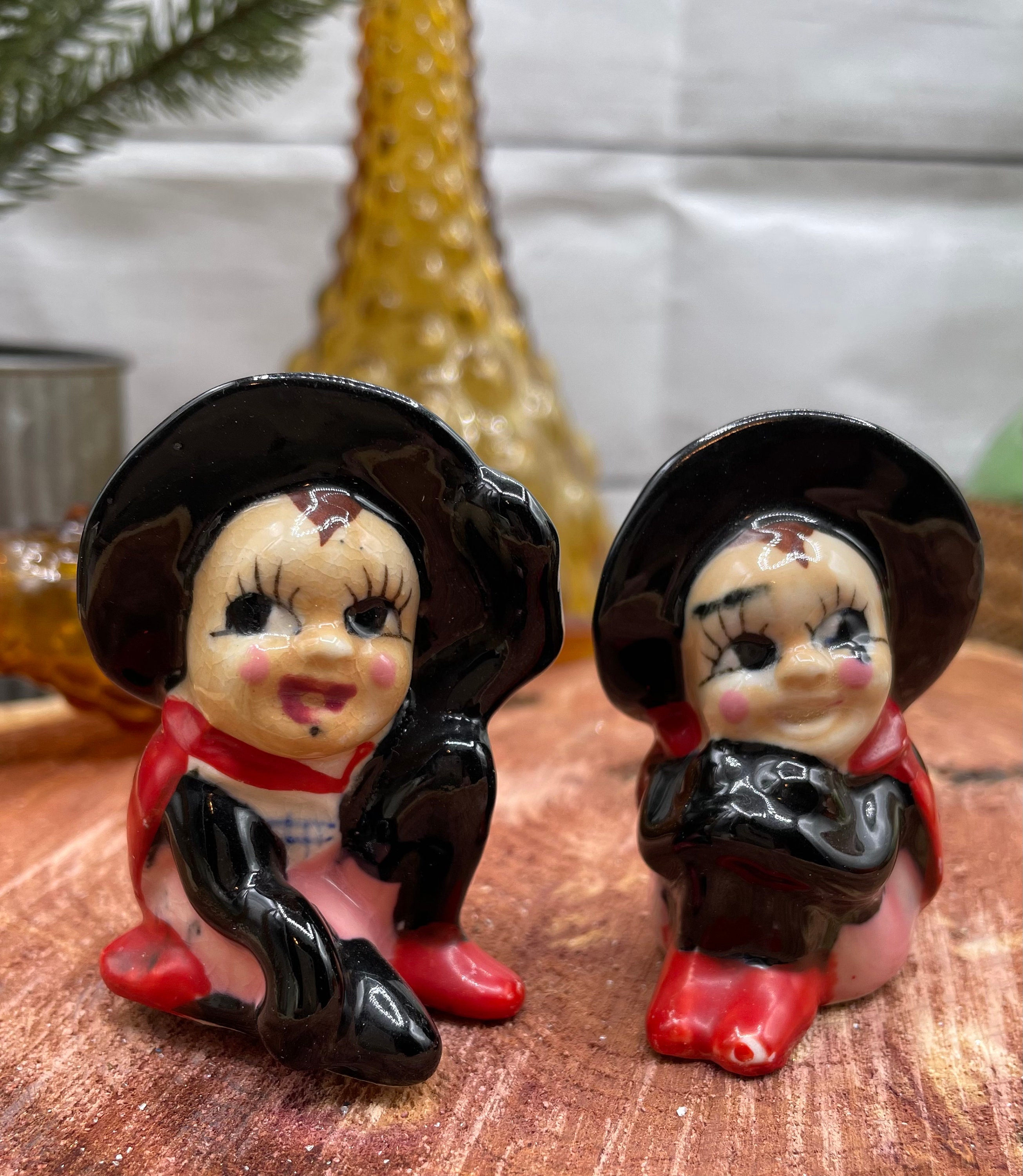 Good Witch Bad Witch Salt and Pepper Shakers Set