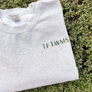 Adult Hand Embroidered Custom Letter Sweatshirt