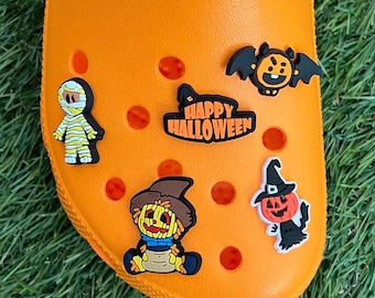 Halloween Shoe Charms - Spooky Shoe Charms - Bat Shoe Charms - Pumpkin Shoe Charms for Clogs - Perfect Halloween Gift - Cute Trick or Treats