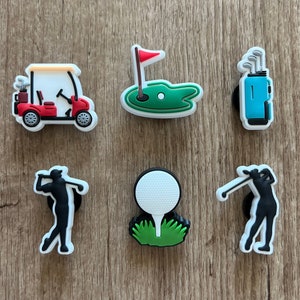 Golf Shoe Charm - Sports Shoe Charm -  Golf Ball Shoe Charm - Shoe Charms for Dad - Golf Shoe Charms - Gift for Dad - Stocking stuffer