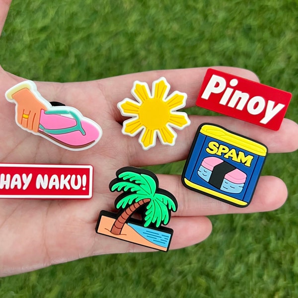 Filipino Culture Croc Charms - Philippines Culture Charm - Pinoy Shoe Charms - Gift for Filipinos - Philippines Sun shoe charms