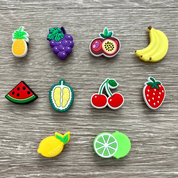 Fruit Croc Charms - Durian Shoe Charms - Passion fruit Shoe Charm - Lemon Shoe Charm - Shoe Charms for Kids - Gift for her - Gift for him