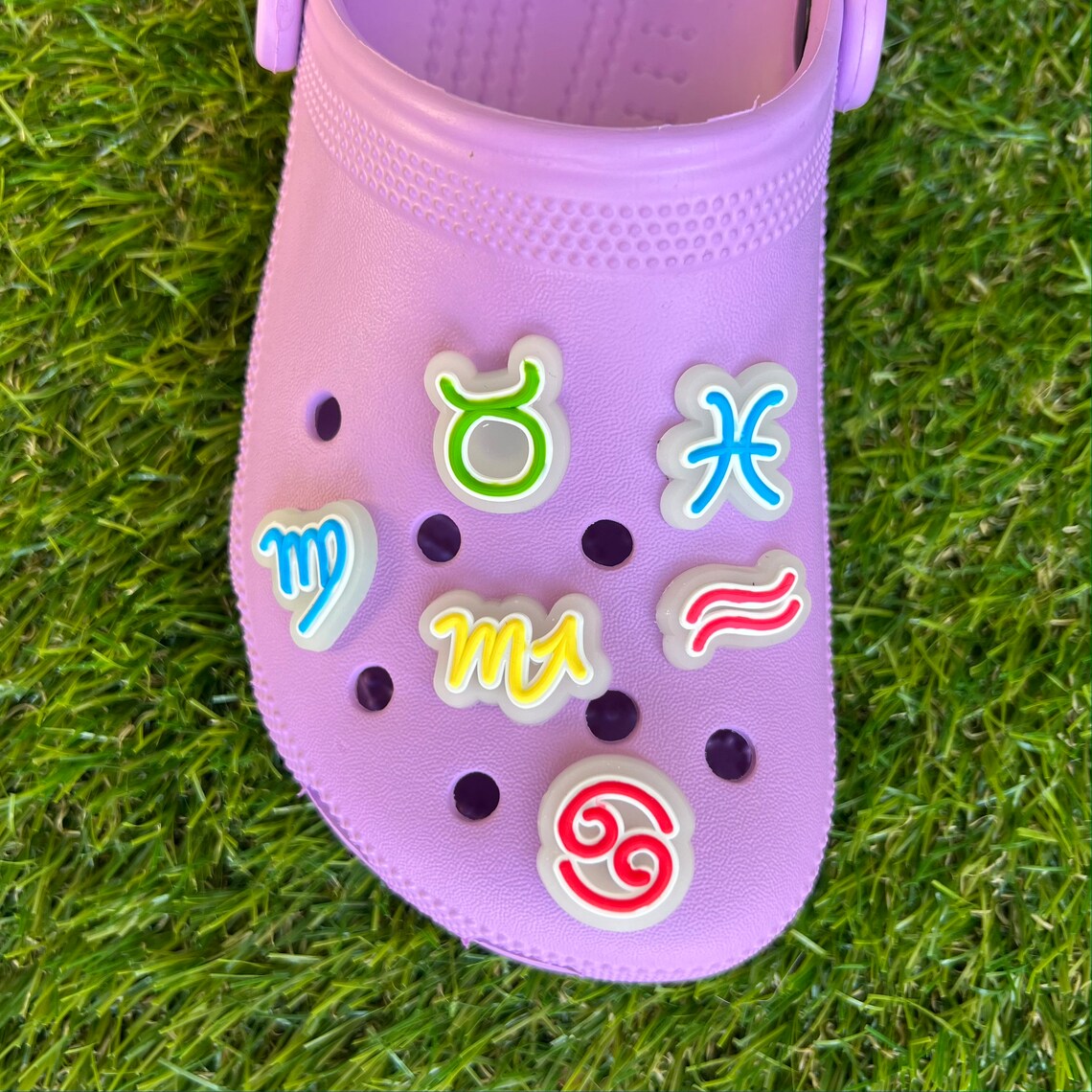 Zodiac Sign Croc Charms Glow in the Dark Shoe Charms Etsy