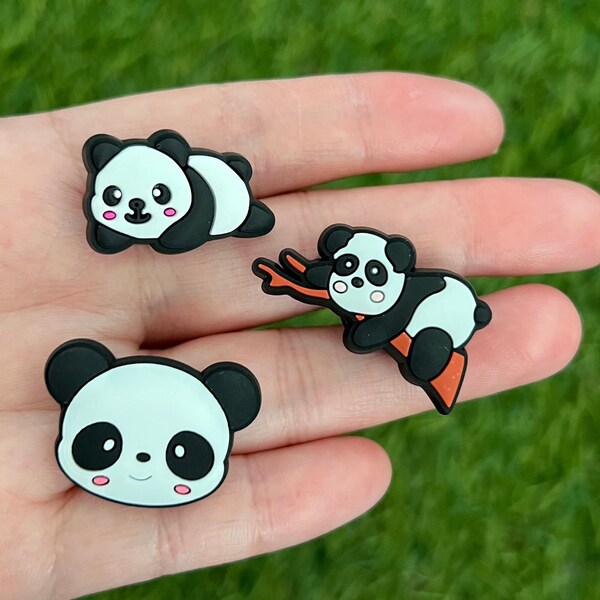 Panda Croc Charm - Animal Shoe Charms - Kids Croc Charm - Shoe Pins for Clogs - Perfect gift for kids - Cute Panda Shoe Charms