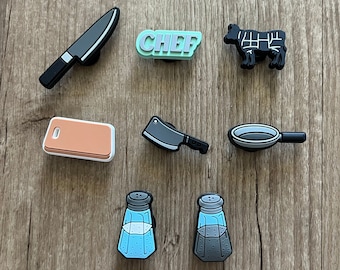 Chef Themed Shoe Charm – Culinary Charms, Cooking Gift - Cook Shoe Pins for Clogs