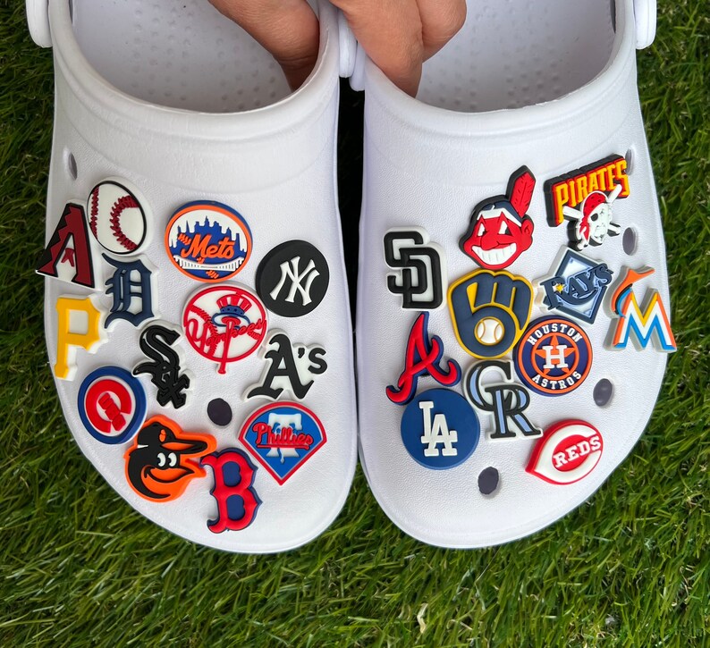 Baseball Croc Charms MLB Shoe Charm Sports Team Shoe Pins Etsy