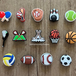 Sports Croc Charm - Lacrosse Shoe Charm - Basketball Charm - Volleyball Charm - Baseball Shoe Charm - Football Charm - Shoe Charms for Kids