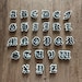 Gothic Old English Letters Croc Charms - Alphabet Shoe Charm - Black Letter Shoe Pins - Shoe Accessories - Letter Shoe Charms