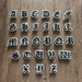 Gothic Old English Letters Croc Charms - Alphabet Shoe Charm - Black Letter Shoe Pins - Shoe Accessories - Letter Shoe Charms 