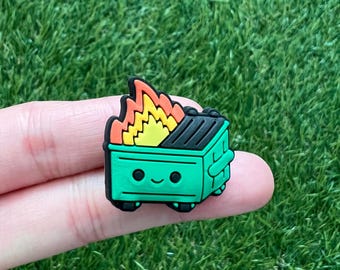 Dumpster Fire Shoe Charm - Meme Shoe Charms - Funny Shoe Charm - Kawaii Shoe Charm - Gift for her - Gift for him