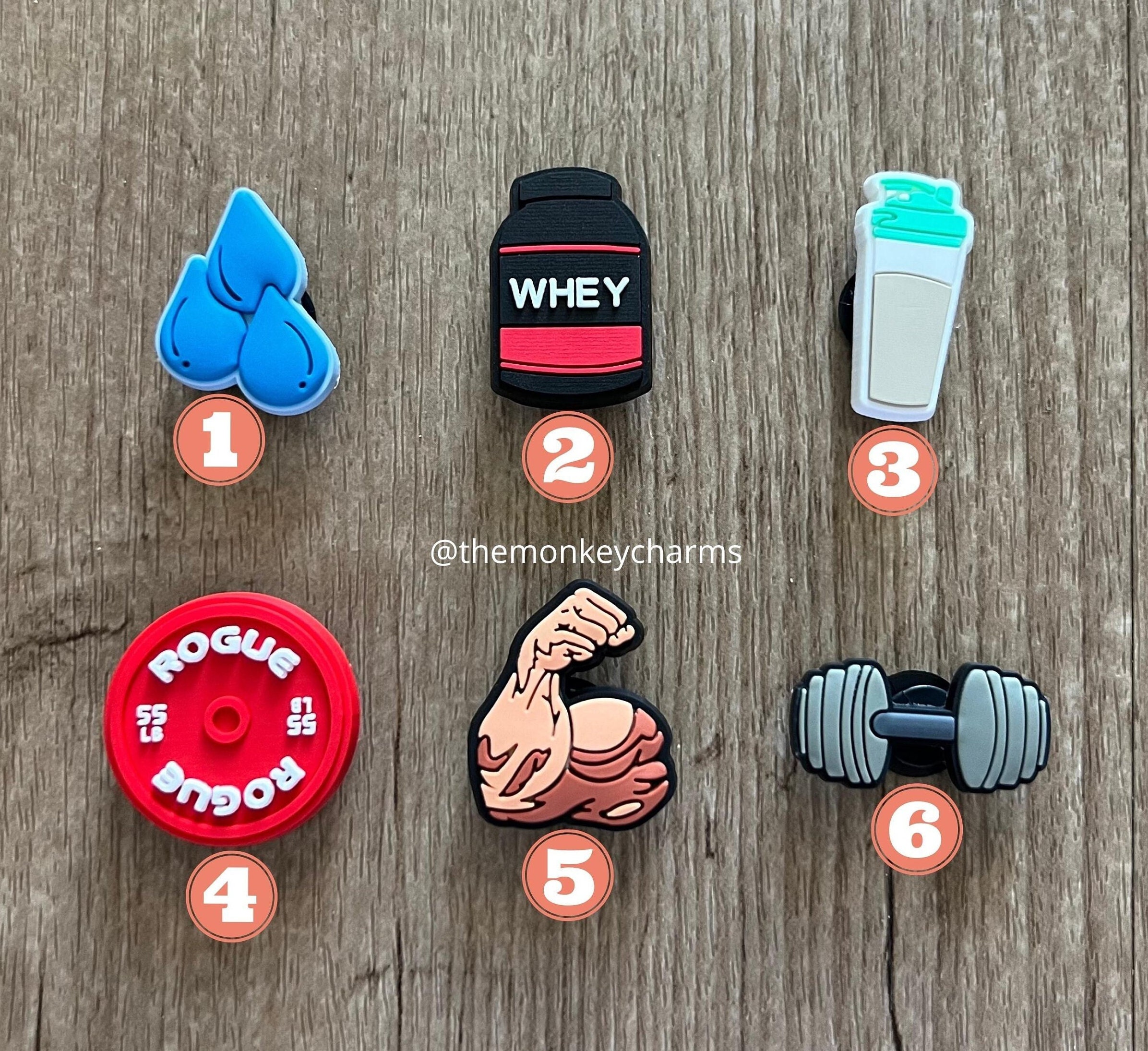 Workout Croc Charms Gym Shoe Charm Exercise Shoe Clips Etsy