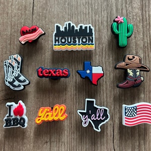 Texas Croc Charm - The Lone Star State - Texas State Shoe Pins for Clogs - Cowboy Croc Charms - Crocs Accessories - Perfect Birthday Gift