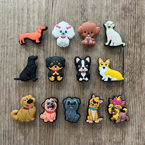 croc dog charms