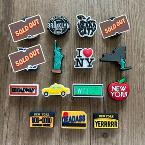 NYC Shoe Charms - The Big Apple Shoe Clips - New York City Shoe Charm - Statue of Liberty - Empire State Charm - Shoe Accessories