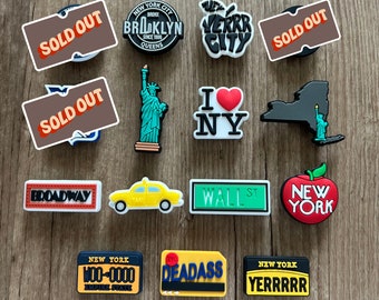 NYC Shoe Charms - The Big Apple Shoe Clips - New York City Shoe Charm - Statue of Liberty - Empire State Charm - Shoe Accessories