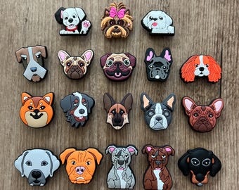 Dog Shoe Charm - Shoe Charms for Dog Lovers - Cute dogs Shoe Charm - Dog Charms for Clogs - Shoe Accessories - Dog Embellishment