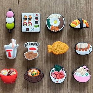 Asian Food Shoe Charms - Asian Shoe Charm - Ramen Shoe Clips - Kawaii Shoe Charms - Shoe Charms for Kids - Perfect Birthday Gift