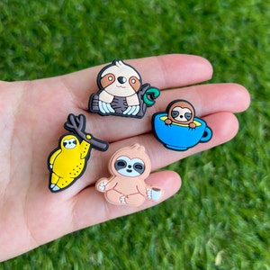 Cute Sloth Croc Charm - Sloth Shoe Charms - Cute animals Shoe Pins - Crocs Accessories - Perfect birthday gift for kids - teens