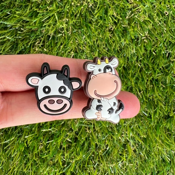 Cute Cow Shoe Charms - Cute Croc Charms - Cow Lover Charms - Animal Croc Charms - Cow Croc Charms - Shoe Accessories - Shoe Charms for Kids