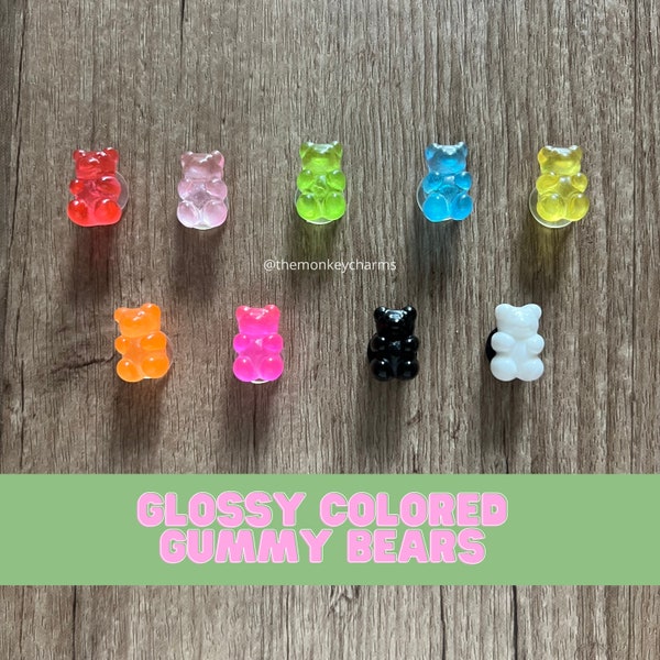 Gummy Bear Croc Charm - Shoe Charms for Kids - Stocking Stuffer - Croc Charms - Gift for Kids - Pink Shoe Charms - Gummy Bear Shoe Charm