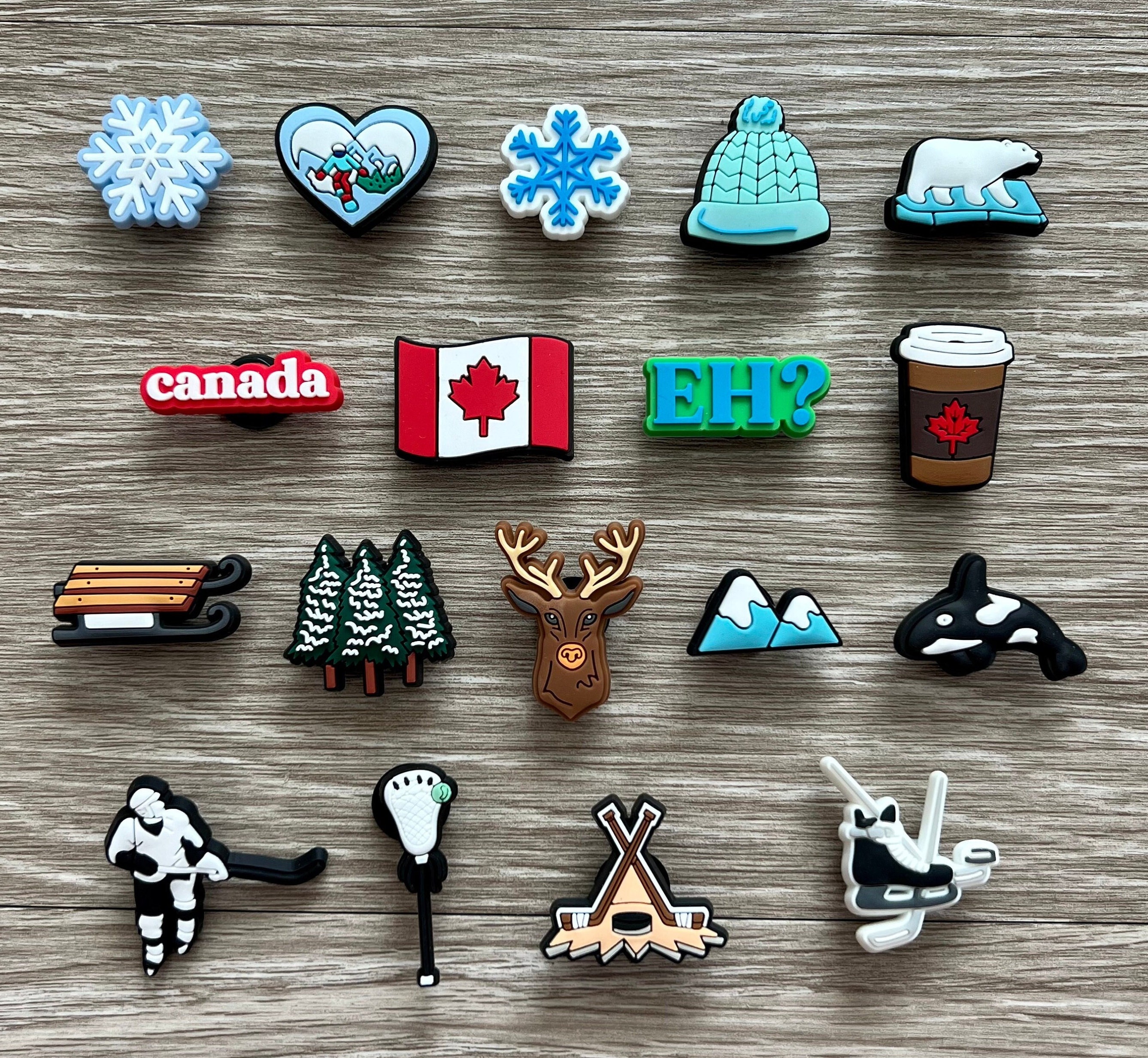 Canada Themed Shoe Charms Canada Culture Charm Canada Flag Shoe Charms Shoe Charms for Clogs Perfect gift for friends