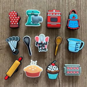 Baking Themed Croc Charms - Baking Pastry Tools Shoe Charm - Baker Shoe Clips - Shoe Accessories - Perfect gift for Bakers