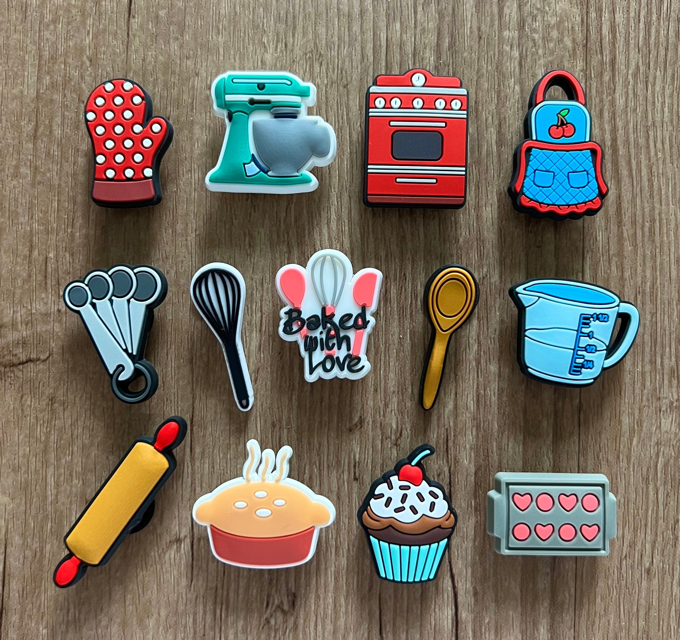 Baking Themed Croc Charms - Baking Pastry Tools Shoe Charm - Baker Shoe Clips - Shoe Accessories - Perfect Gift for Bakers
