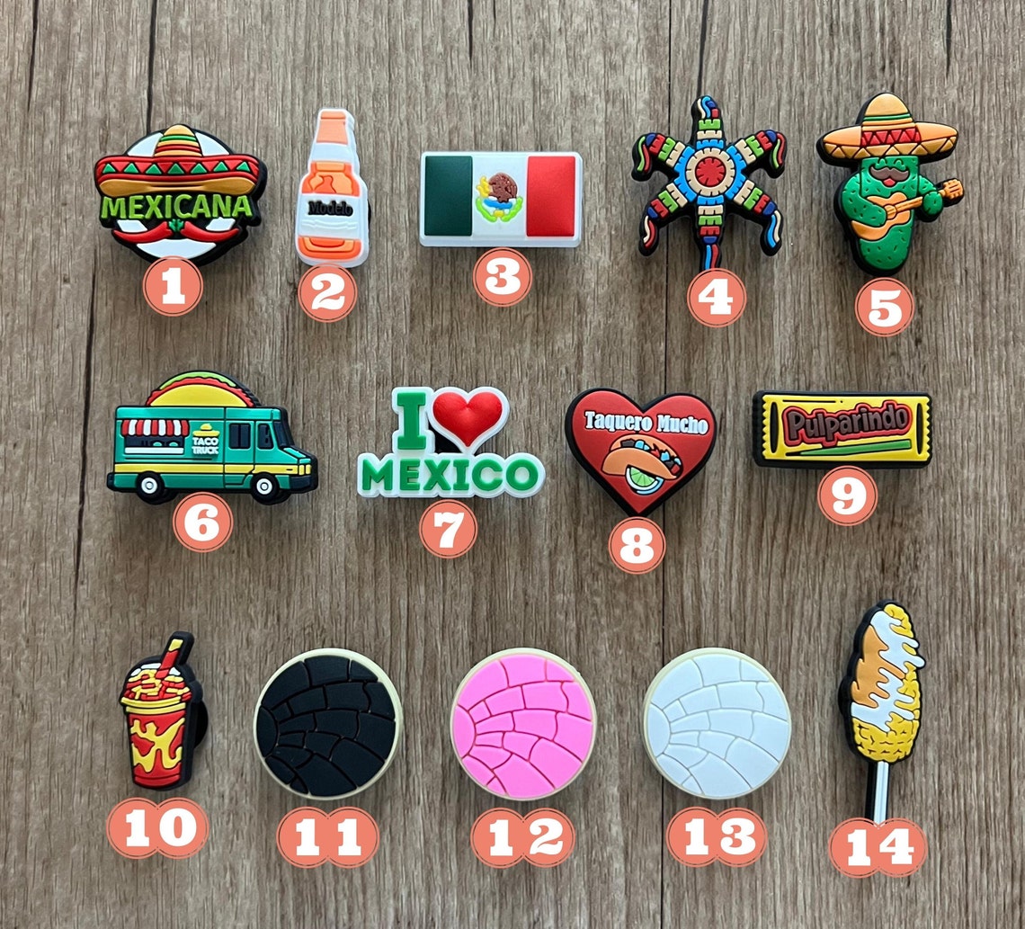 Mexican Croc Charms Mexico Croc Charm Latino Shoe Charms Etsy