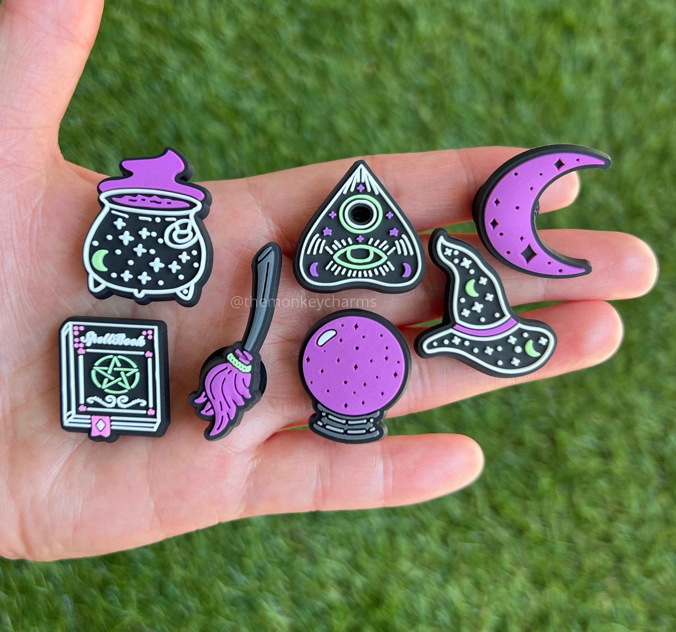New Witchy Themed Shoe Charms For Your Crocs, Croc Compatible