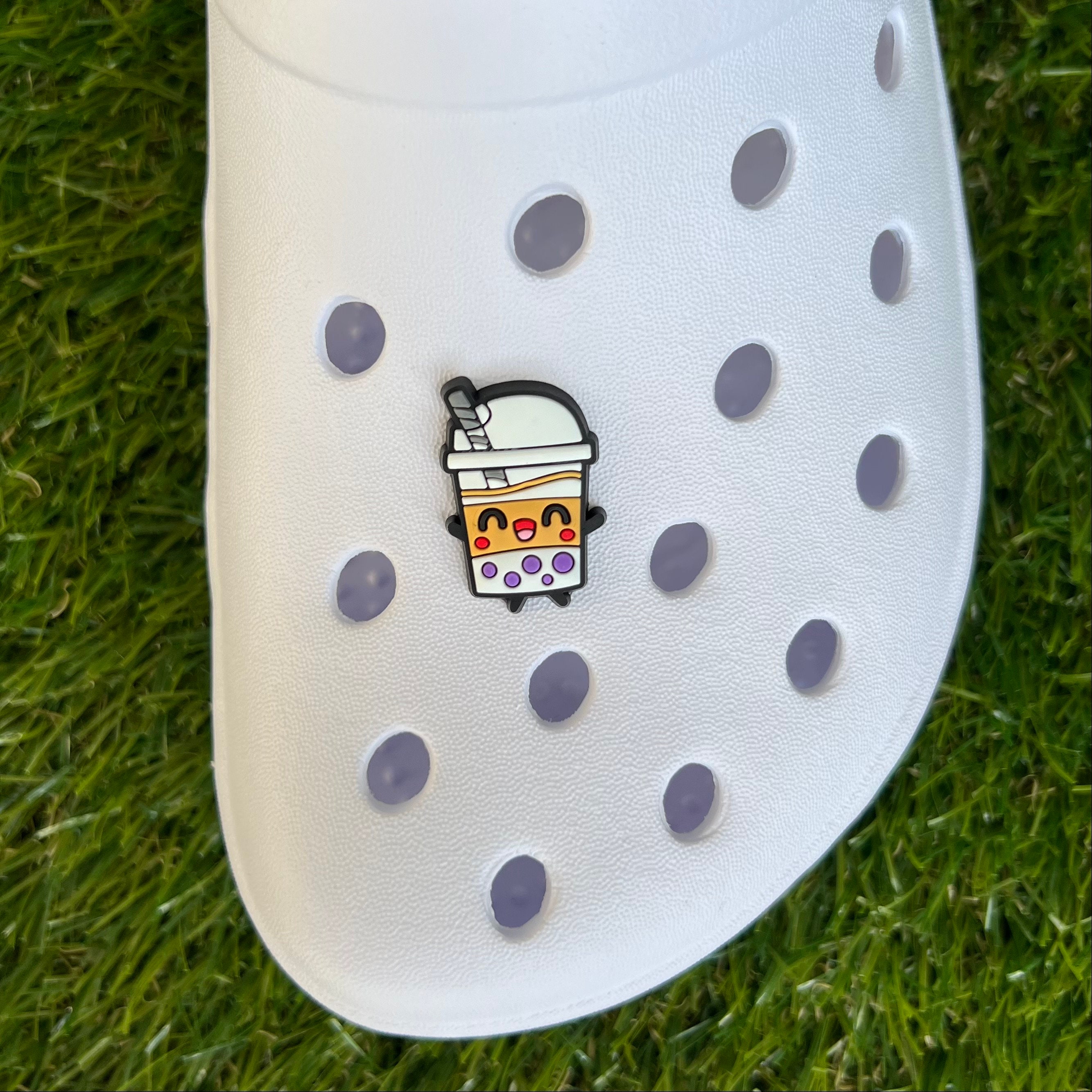 Happy Boba Tea Croc Charm Bubble Tea Shoe Charm Happy Milk Etsy
