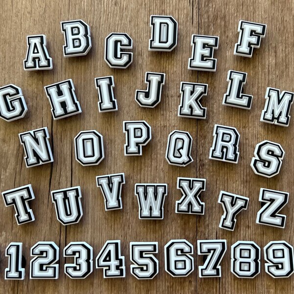 Personalized Letters Croc Charms - Numbers - Birthday Gift - Alphabet Shoe Clips - Shoe Pins for kids and teenagers - Crocs Accessories