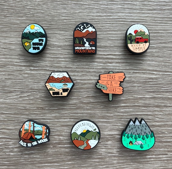 Nature Themed Shoe Charm - Hiking Shoe Charms - Travel Shoe Charms - Camping Shoe Charms - Shoe Charms - Gift for him - Gift for her