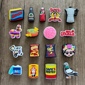 Mexican Hispanic Shoe Charms - Latino Shoe Clips - Mexican Food Charm -  Shoe Accessories - Gift for him - Gift for her - Birthday Gift
