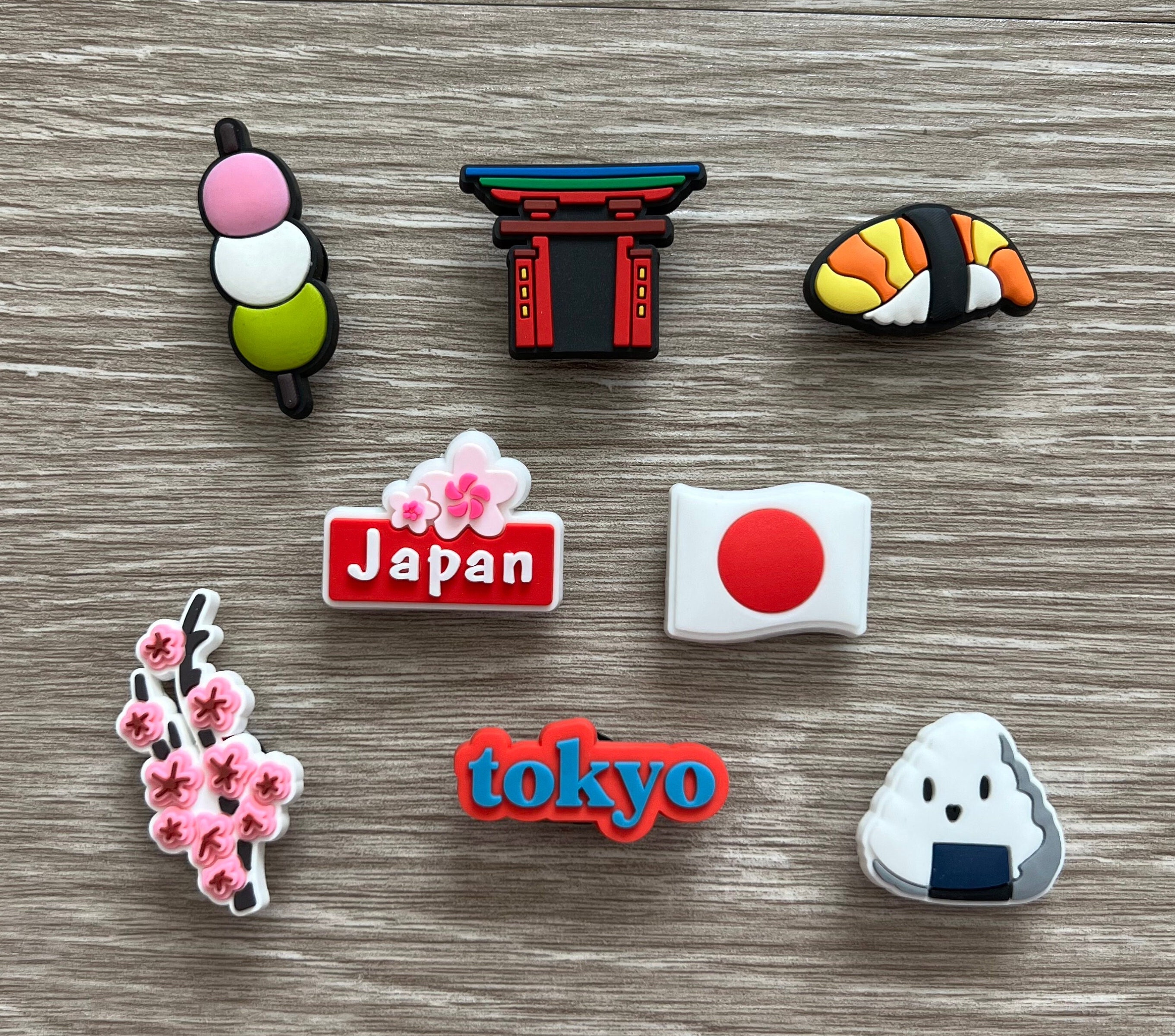 Japan Themed Shoe Charm: Tokyo Culture Clog Charms - Etsy
