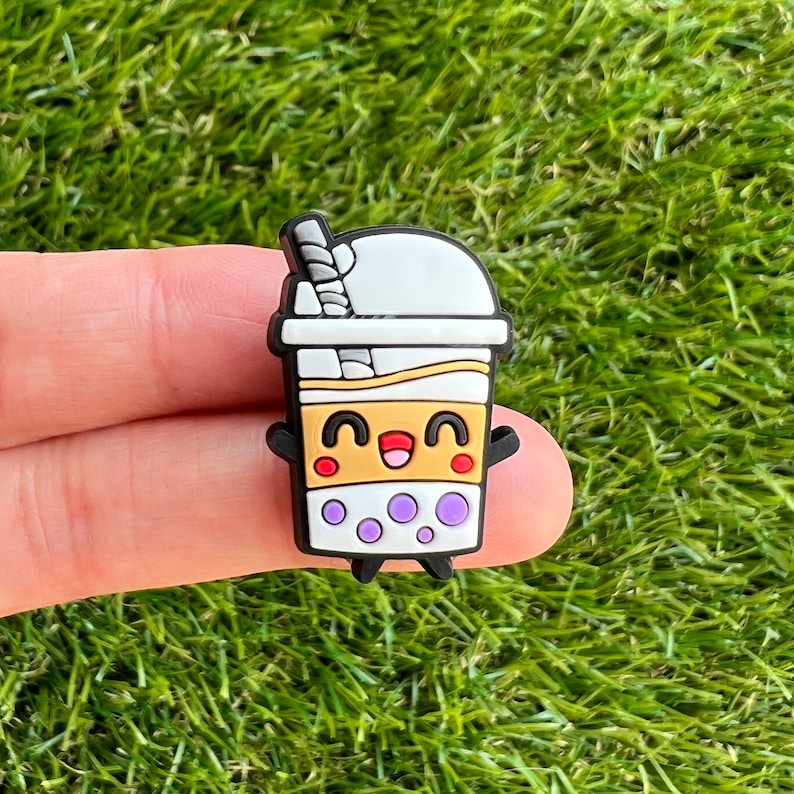 Happy Boba Tea Croc Charm Bubble Tea Shoe Charm Happy Milk Etsy Ireland