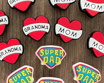 Mom Shoe Charm - Grandma Shoe Charm - Dad Shoe Charm - Shoe Charms - Clog Accessories - Perfect gift for Mom - Dad - Grandma