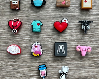 Nurse Shoe Charm: Medical Theme Clog Decoration