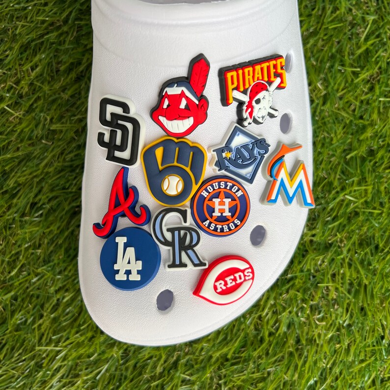 Baseball Croc Charms MLB Shoe Charm Sports Team Shoe Pins Etsy