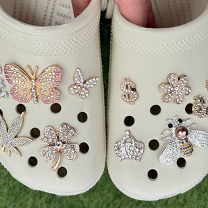 Bling Shoe Charm - Luxury Metal Shoe Charms - Rhinestone Shoe Charms - Shoe Charms for Girls - Shoe Accessories - Bride Shoe Charms