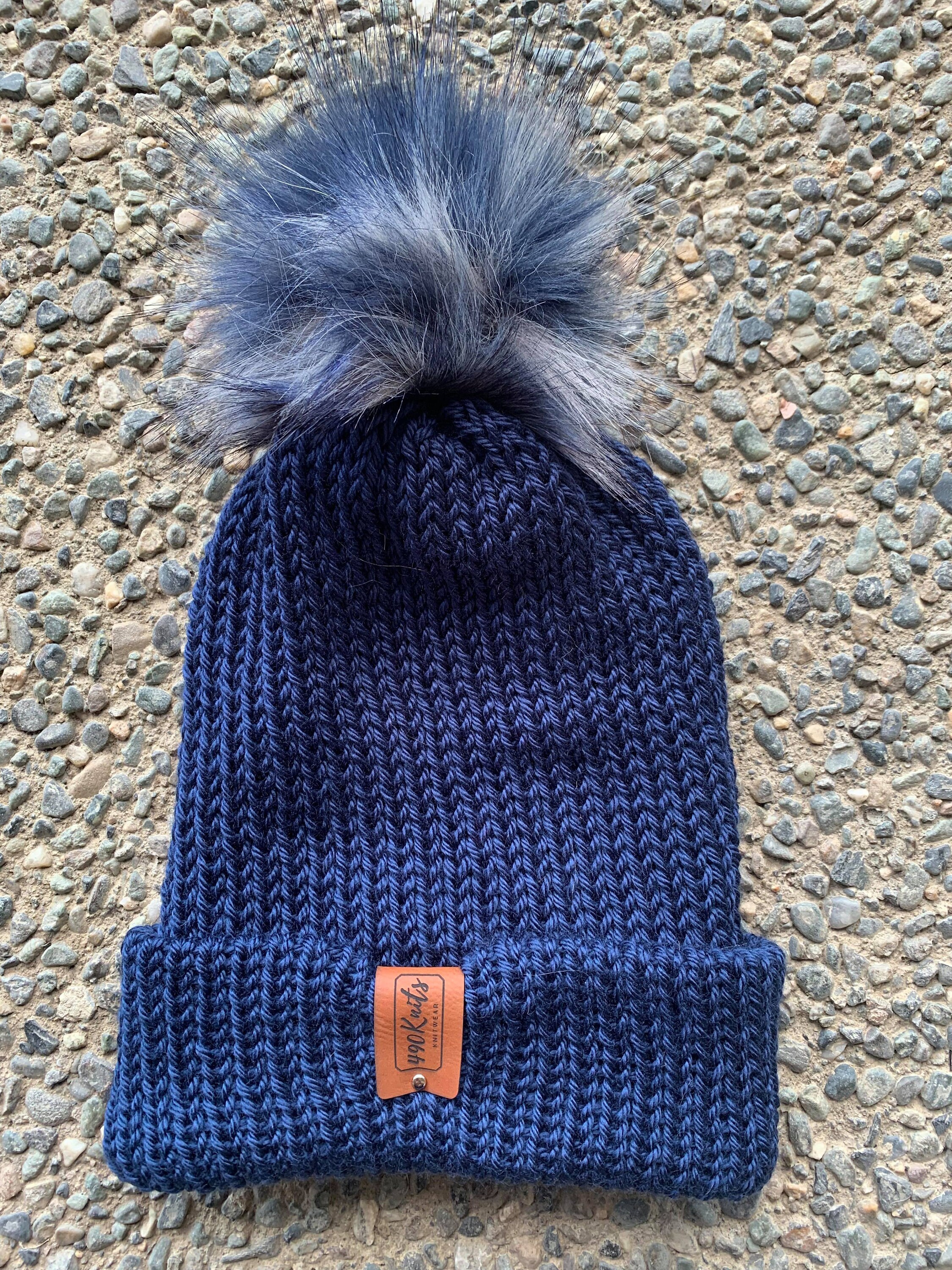 Canadian Toque Detachable Pompom Beanie 