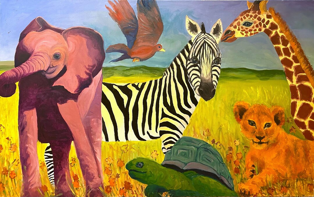 Animal Wall Art Print of Original Oil Painting Unframed Etsy