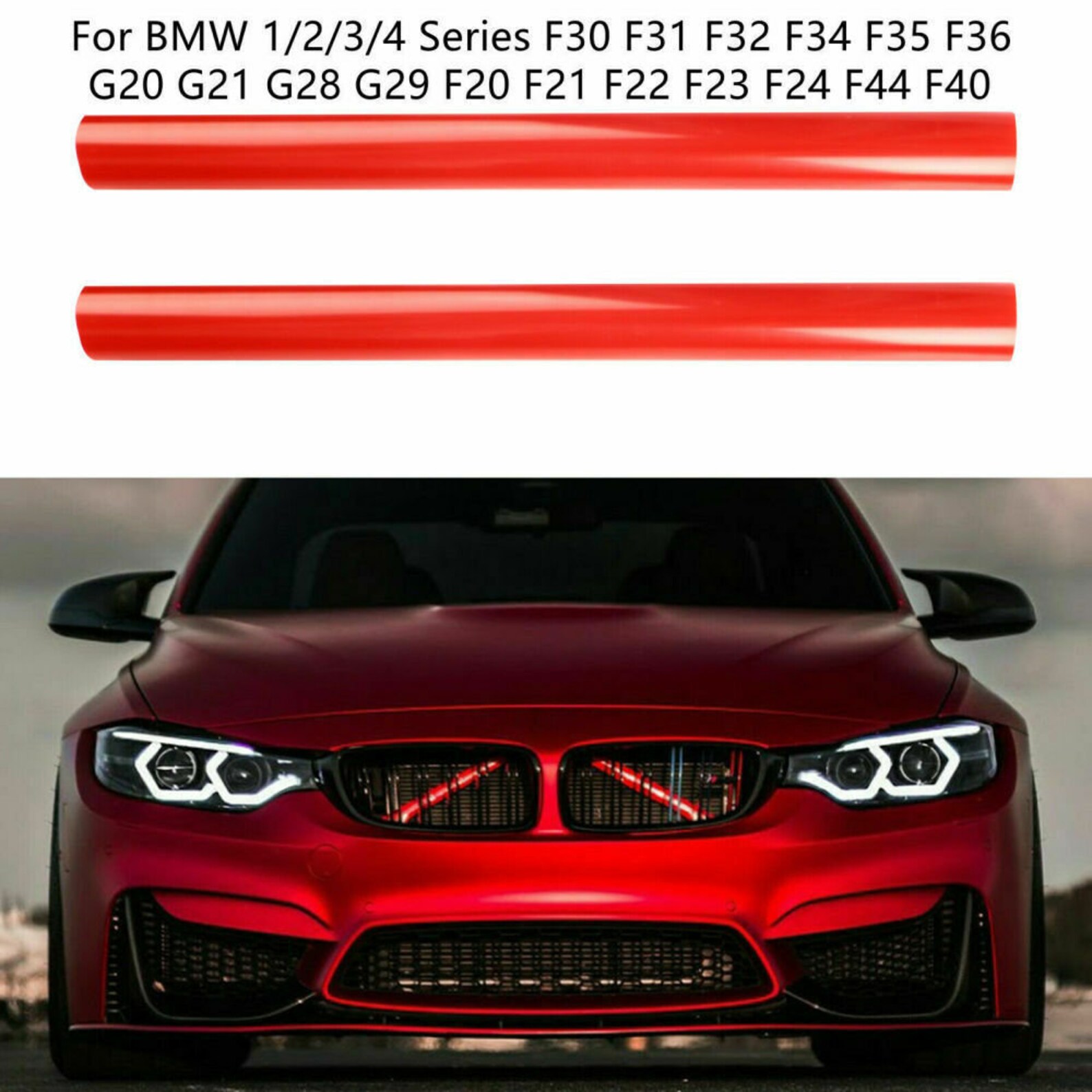 BMW Red Grill Bar V Brace F22 2 Series Front Grille Trim Etsy